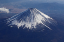 上空から望む富士山　2017