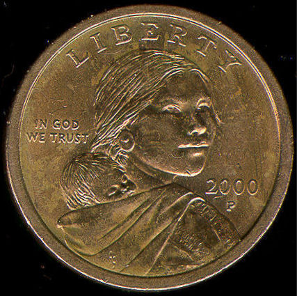 アメリカ先住民記念1ドル硬貨の表